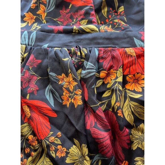 Midnight Bloom Maxi Dress Sz S Floral Deep V Neck Side Slit Boho Chic Summer NWT - Picture 6 of 16